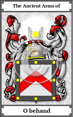 O behand Family Crest Download (JPG) Book Plated - 600 DPI
